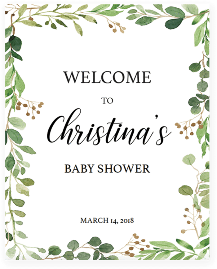 Boho Baby Shower Welcome Sign Printable By Littlesizzle - Welcome To Baby Shower Template (819x1024), Png Download