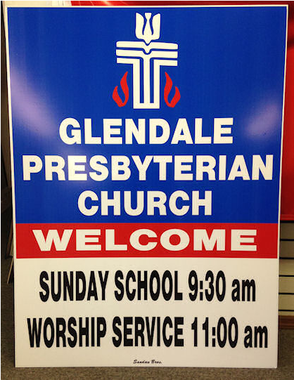 Church Welcome Sign - Guys, Girls Tin Sign 12 X 18in (680x540), Png Download