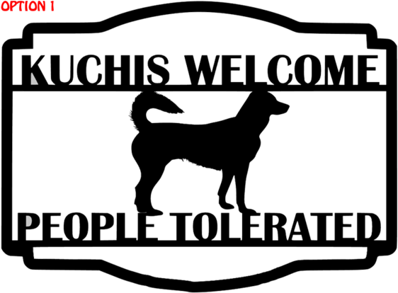 Custom Rectangle Metal Kuchi Welcome Sign - Welcome (600x430), Png Download