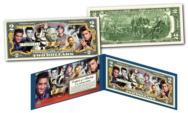 Elvis Presley * Life & Times * Officially Licensed - 2 Dollar Bill (600x600), Png Download