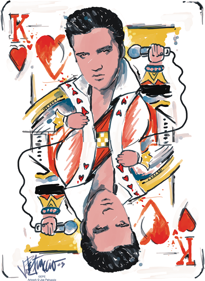 Elvis Presley King Of Hearts Kid's T-shirt - Elvis - King Of Hearts T-shirt Size M (720x979), Png Download