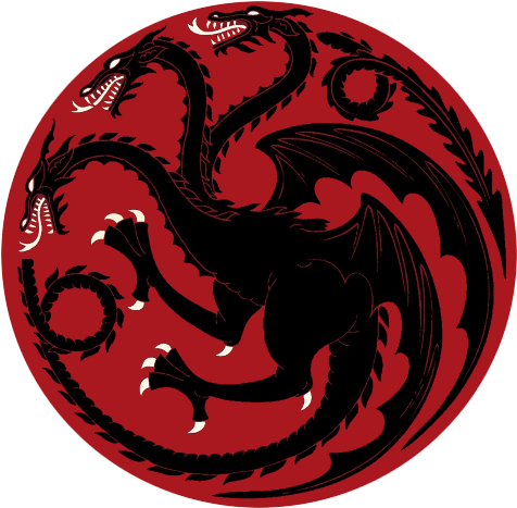 Blood Dragon 7 Triple-head - House Targaryen (482x475), Png Download