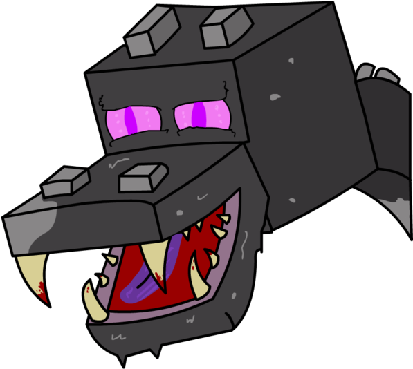 Ender Caricatura By Alfurredotgn On Deviantart - Ender Dragon Head Png (1024x551), Png Download