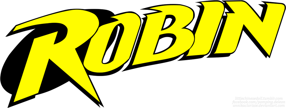 Tumblr Superman Logo Robin Superhero Logo - Logo Super Hero Robin (965x367), Png Download