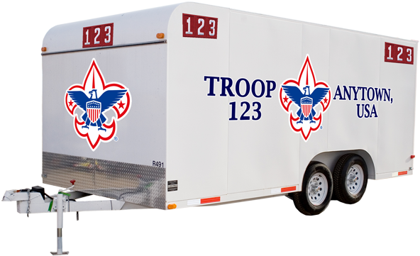 Cub Scout Pack Custom Vinyl Trailer Graphics - Bsa Horizontal Large Mug (600x367), Png Download