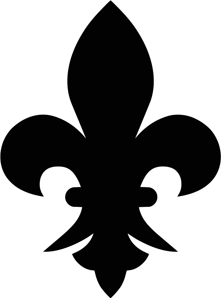 Red Flor De Lis In Black Background (768x1024), Png Download