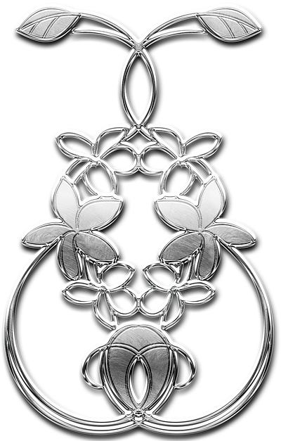 Silver Jewel Transparent (492x640), Png Download