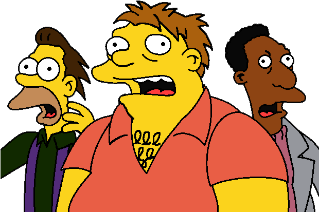 Png - Lenny Carl And Barney (619x464), Png Download