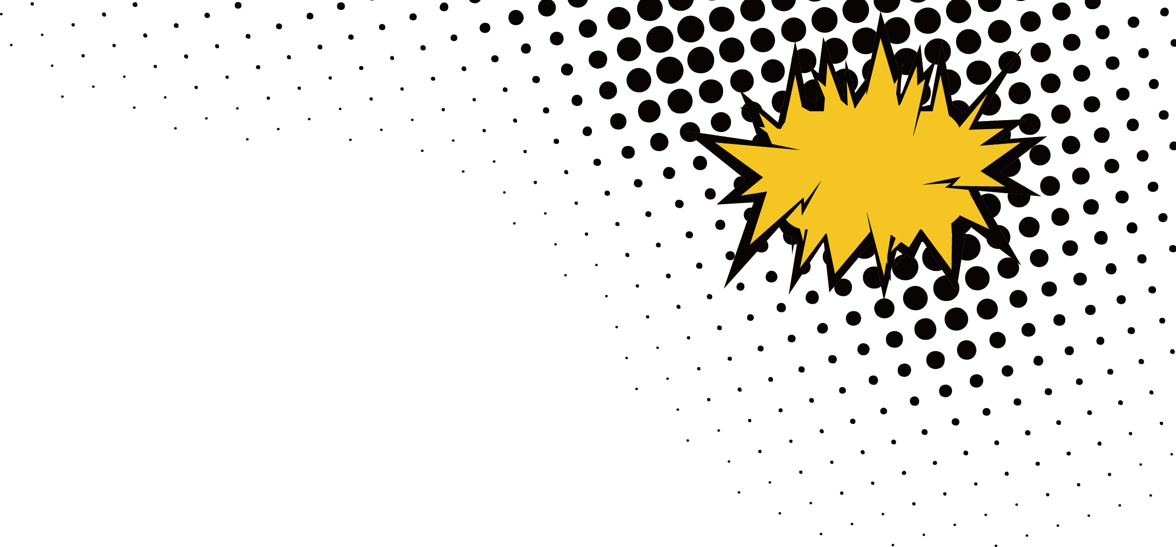Halftone Circle Stock Photography Illustration - Comic Book Explosion (2358x1098), Png Download