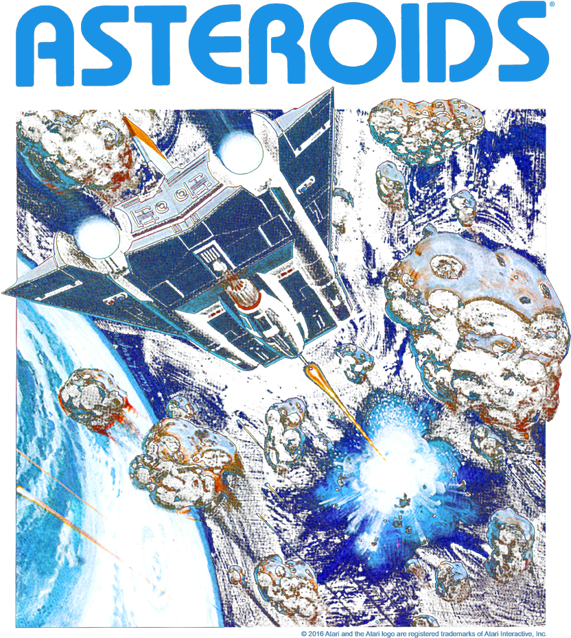 Atari 2600 Asteroids Men's Ringer T-shirt - Ringer T-shirt (850x981), Png Download