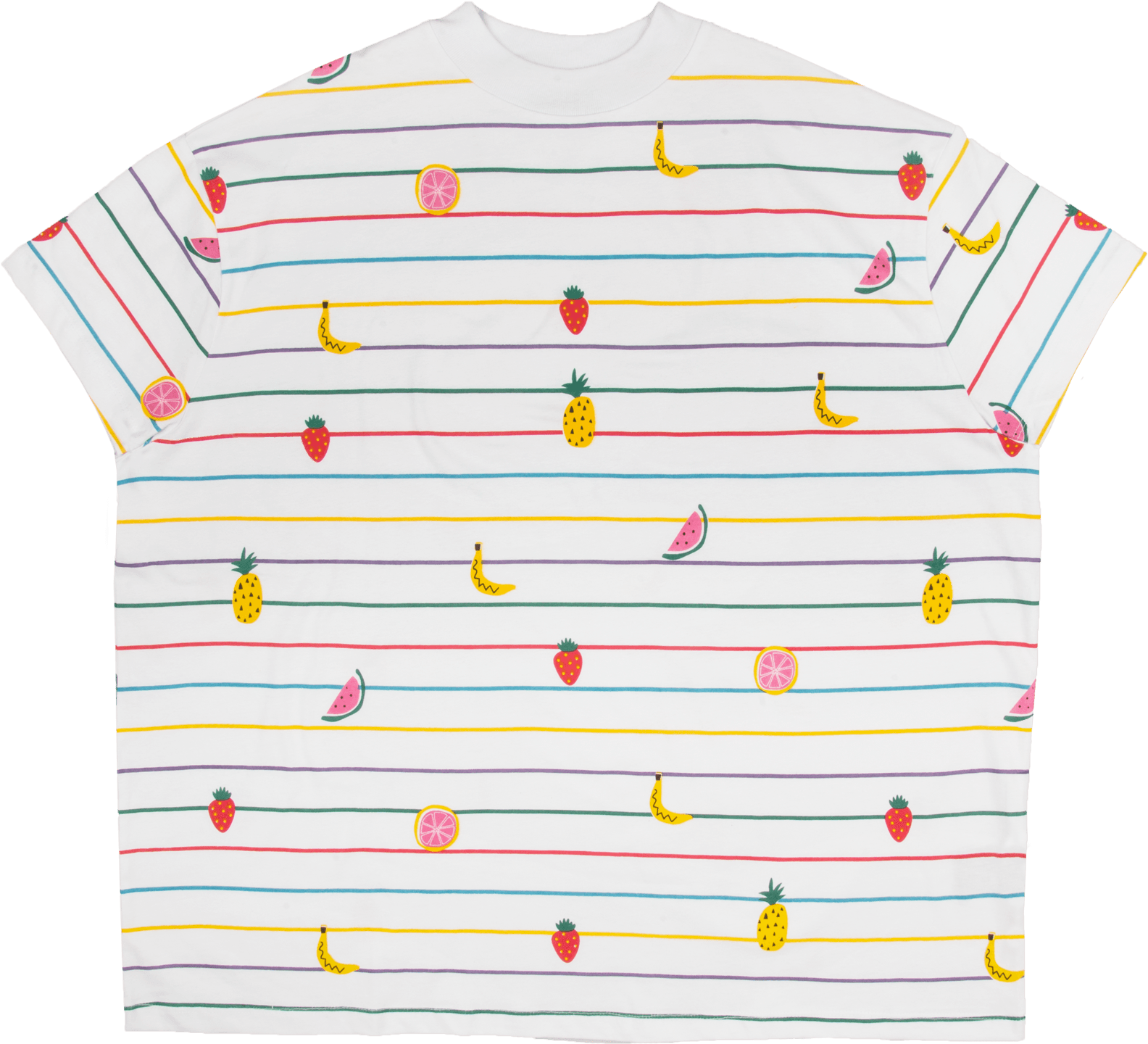 Fruit Stripes Tee White/stripes - Pattern (2000x2000), Png Download