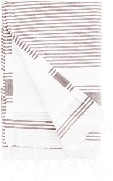 Grey Towel With White Stripes - Towel (600x600), Png Download