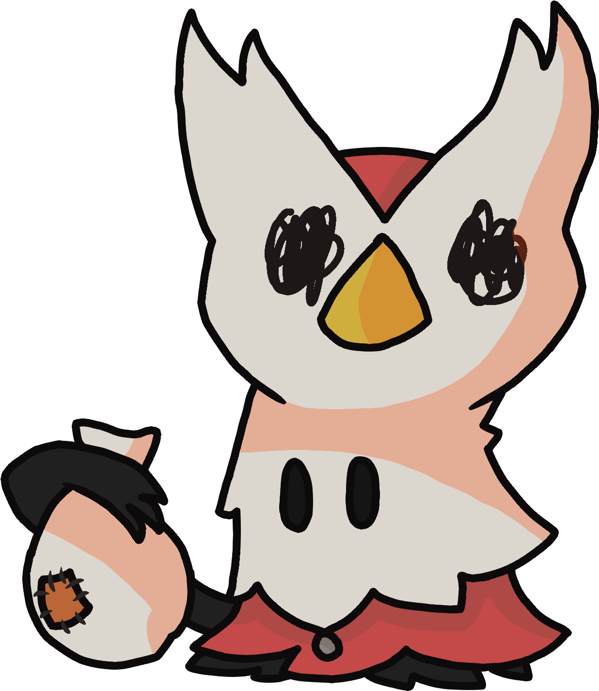Delibird Mimikyu - Cartoon (1250x1450), Png Download