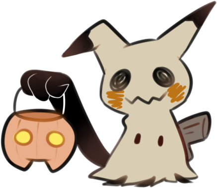 Clip Freeuse Daily Tumblr Happy Halloween - Png Tumblr Mimikyu (500x434), Png Download