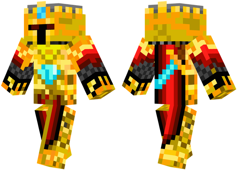Gold Knight - Minecraft Cool Pe Skins (804x576), Png Download