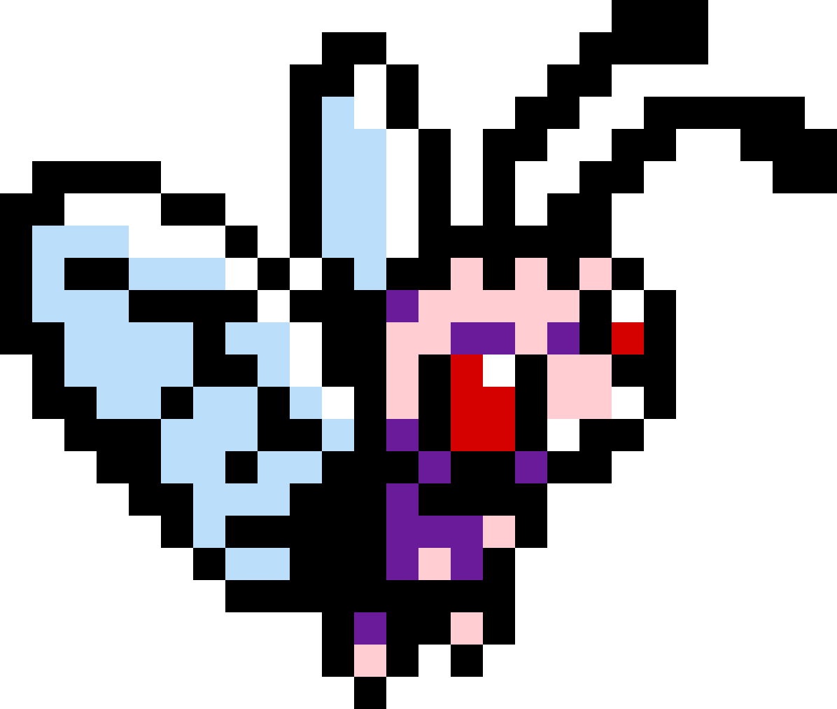 Butterfree - Pokemon Pixel Art Brik (1196x1012), Png Download