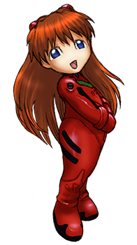 20 111k Bahamutzero 31 Oct 2007 - Asuka Chibi Png (350x400), Png Download