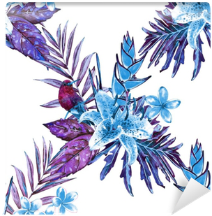 Watercolor Exotic Plants - Textile (400x400), Png Download