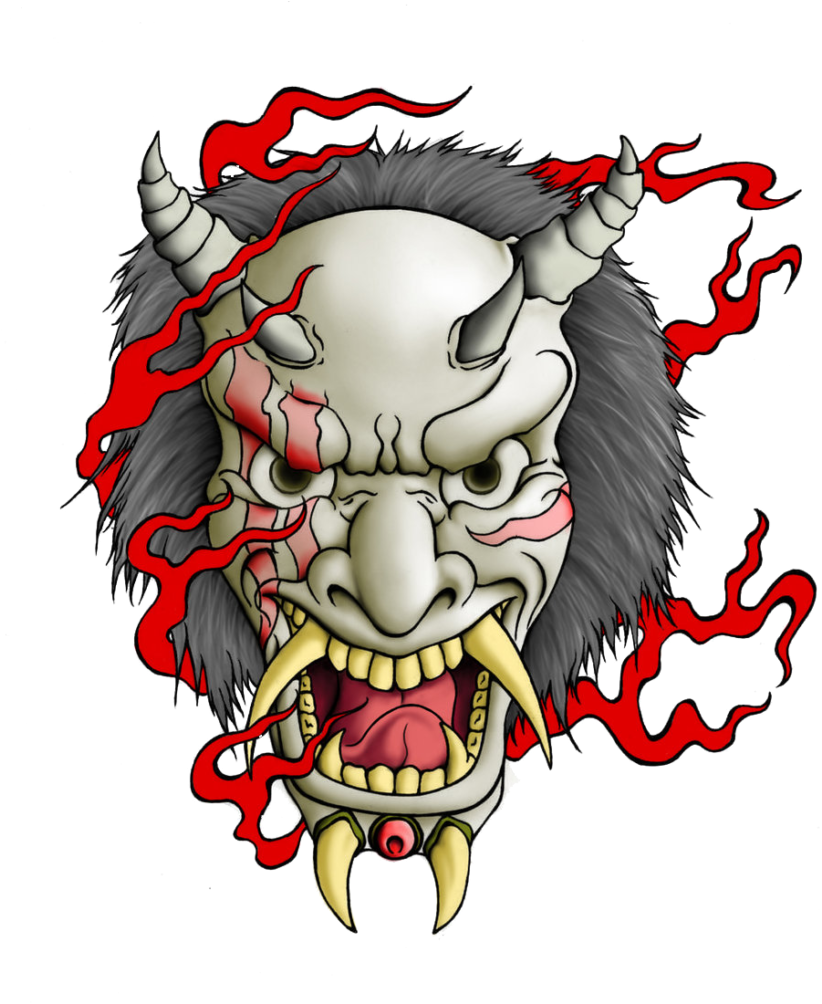 Oni Mask Png Free Download - Oni Mask Png (821x1024), Png Download