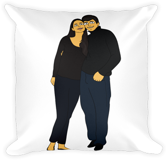 Pillow Couple Full Body - Love (360x360), Png Download