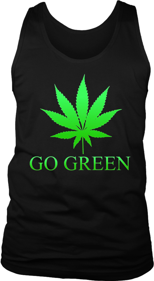 Go Green Weed T Shirt - San Francisco Pot Leaf Decal Large Sizes Black Or White (960x960), Png Download
