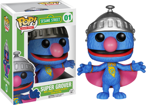 Sesame Street Funko Pop Super Grover - Sesame Street Funko Pop (480x344), Png Download