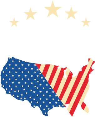 Us Flag Themed Map - Southern Pride (400x400), Png Download