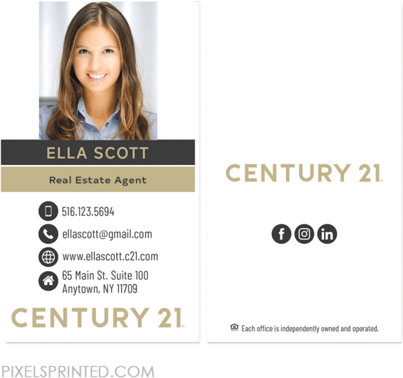New Century 21 Logo Cards, Century 21 Business Cards, - New Century 21 Logo (600x600), Png Download