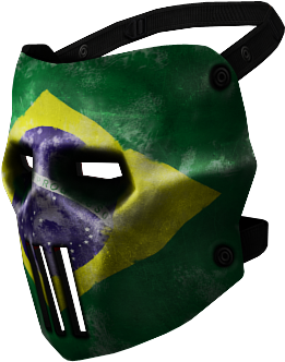 Uma Máscara Que Protege Seu Rosto Completamente E Pode - Mascara Bandeira Do Brasil (588x465), Png Download