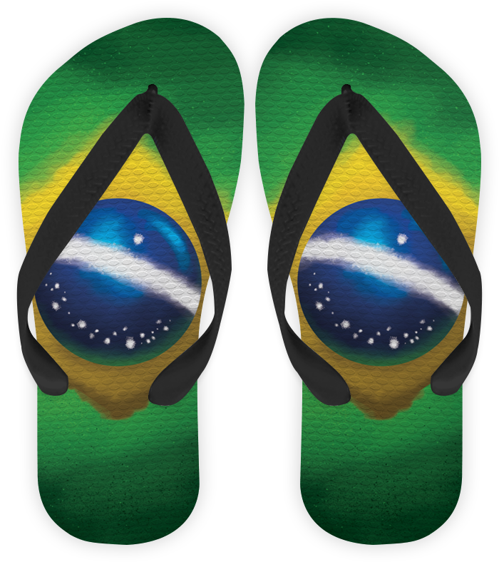 Nação Amada De Fábio Limana - Chinelo Bandeira Do Brasil Png (800x800), Png Download
