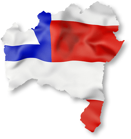 Bahia - Ceará - Bandeira Da Bahia E Do Brasil (450x475), Png Download