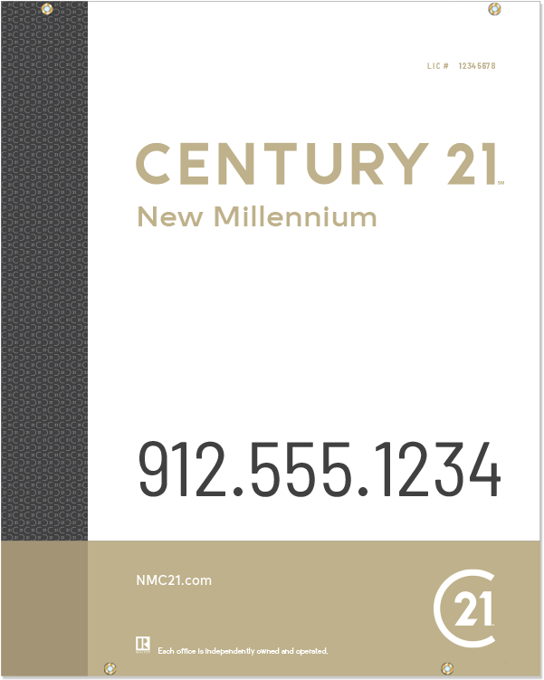 Century 21® Hanging Sign Panels-30x24ho Des3w - Century21 For Sale Signs (800x800), Png Download