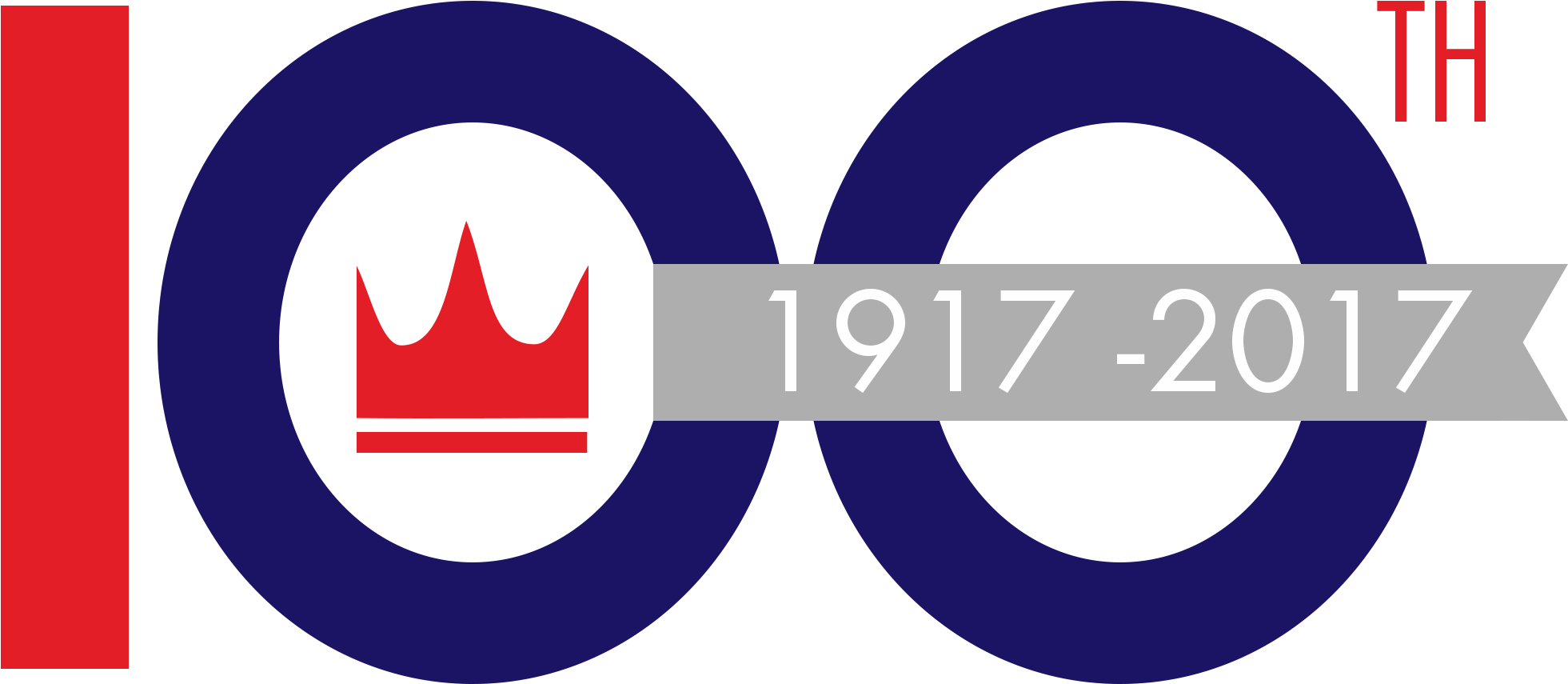 100th Crown Logo - Circle (2300x1080), Png Download