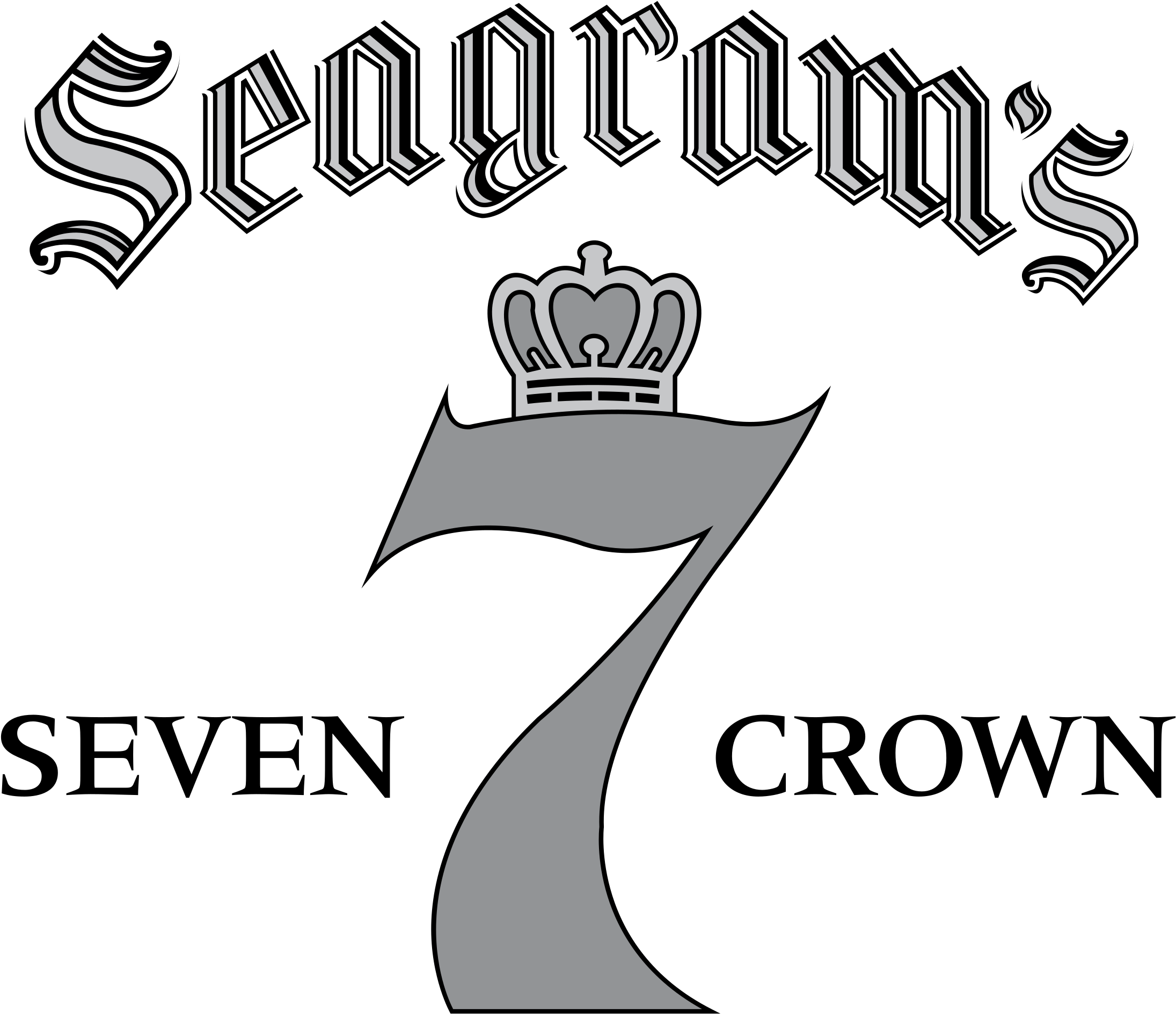 Seagram's Seven Crown Logo Png Transparent - Seagram Seven Crown Blended Whiskey (2400x2400), Png Download