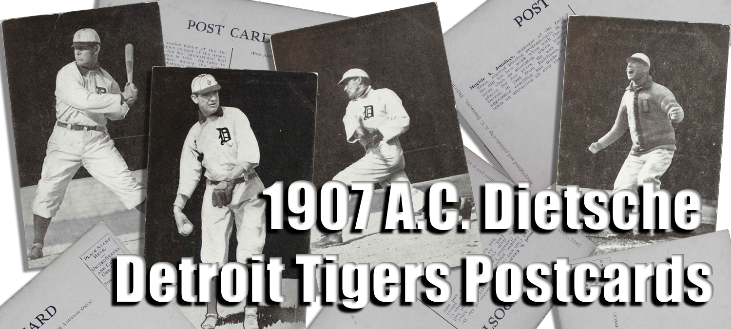 1907 Dietsche Detroit Tigers Postcards - Detroit (1500x675), Png Download