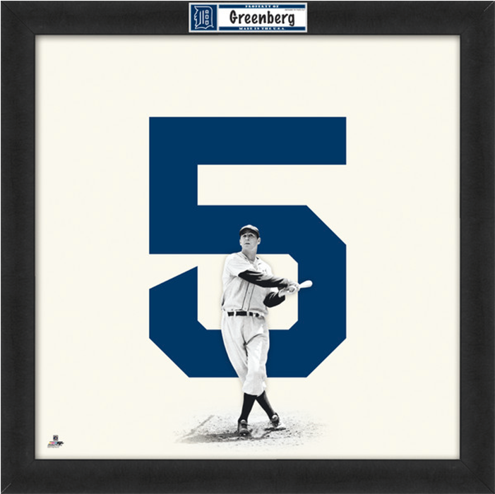 Detroit Tigers Uniframe Framed Posters - Hank Greenberg Detroit Tigers Uniframe By Photo File, (700x1000), Png Download