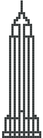 Picture Free Stock Empire State Building Clipart - Empire State Building Pixel Art (365x450), Png Download