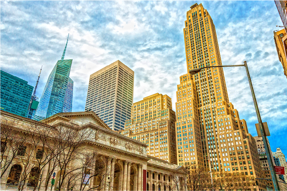 5th Avenue & Empire State Building - New York City (1000x1000), Png Download
