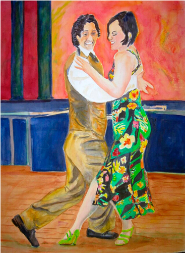 Copyright Waterloo Watercolor - Latin Dance (500x500), Png Download