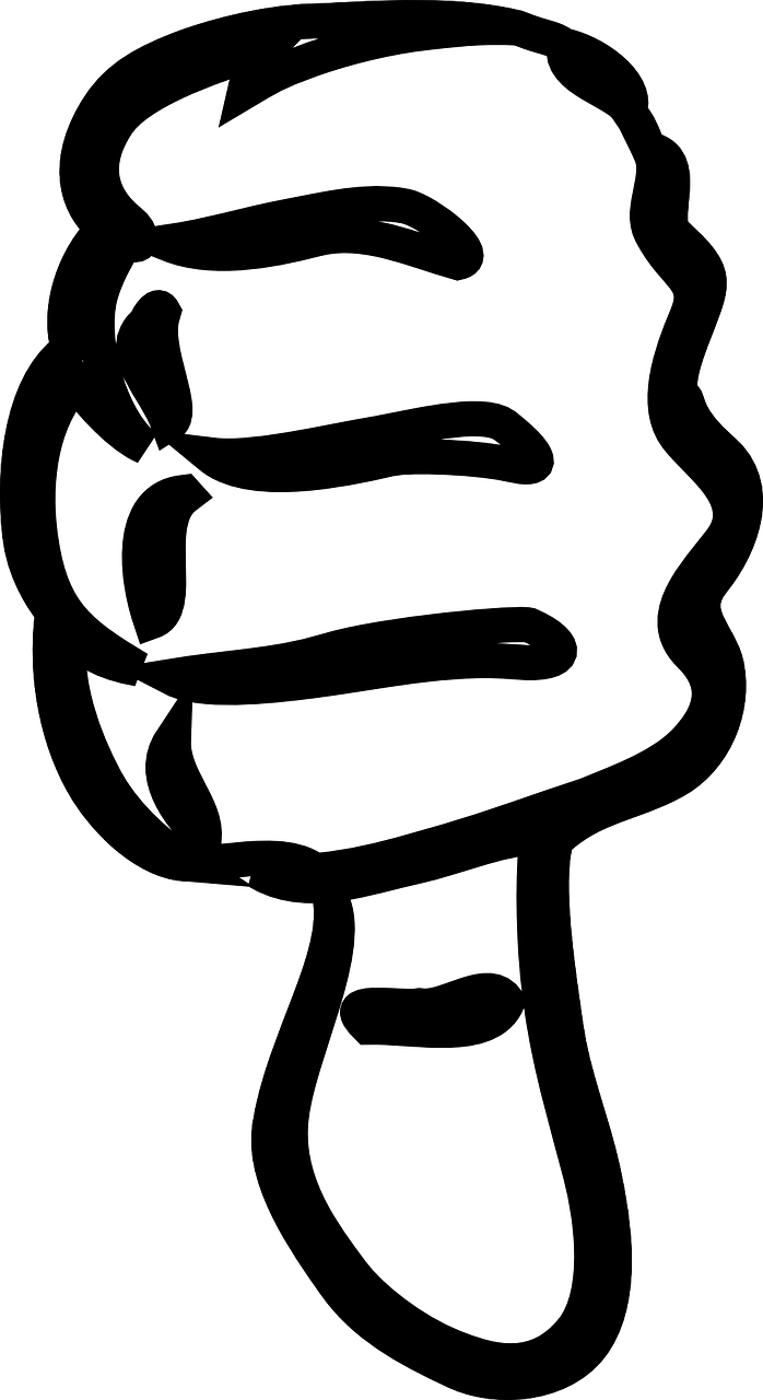 Picture Of Thumbs Down - Black And White Png (324x594), Png Download