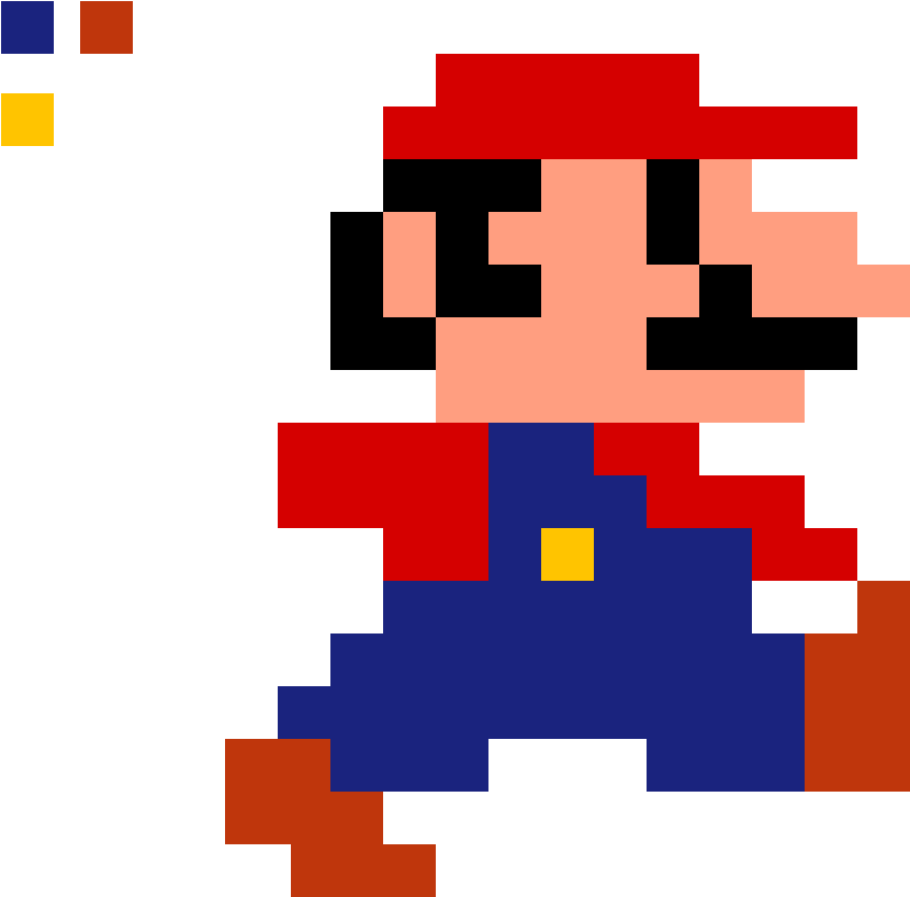 Mario Sprite 2 Incomplete - 8 Bit Mario (1200x1200), Png Download