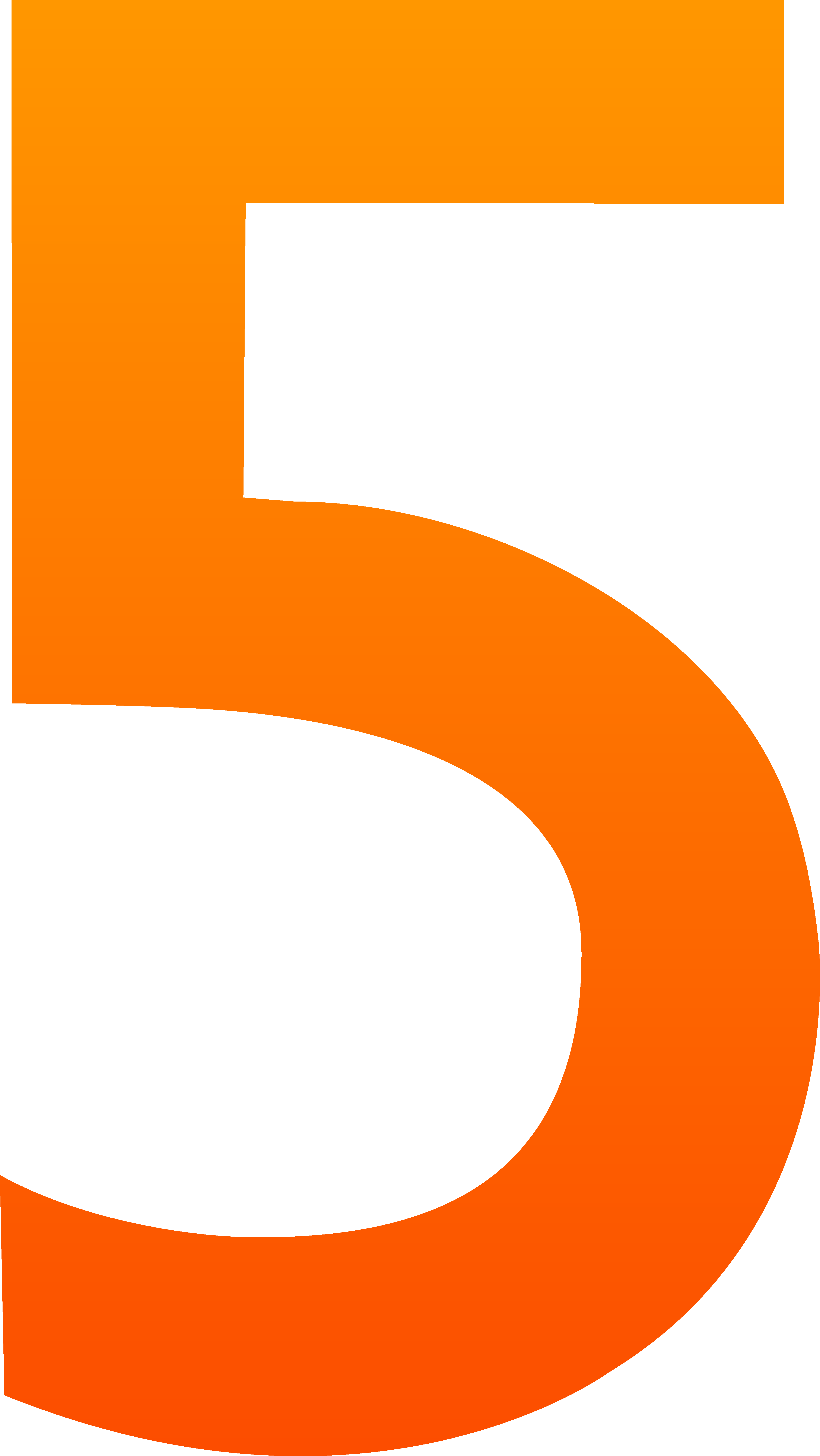 Orange Clipart Number 1 - 5 Clip Art (3842x6822), Png Download