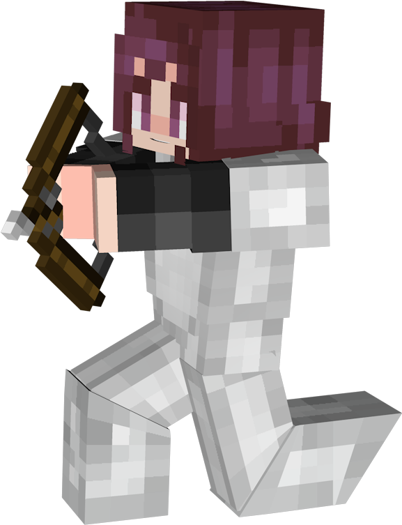 Minecraft Pvp Bow - Minecraft Dude Holding A Bow Png (1920x825), Png Download