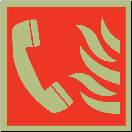 Photoluminescent Fire Phone Symbol Safety Sign - Ask Someone Who Cares (600x600), Png Download
