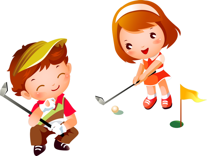 Girl Stock Photography Clip Art Transprent Png - Clip Art Golf Cartoon Png (670x505), Png Download