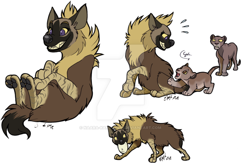 Brown Hyena Lion Drawing Spotted Hyena - Brown Hyena Drawing (800x547), Png Download