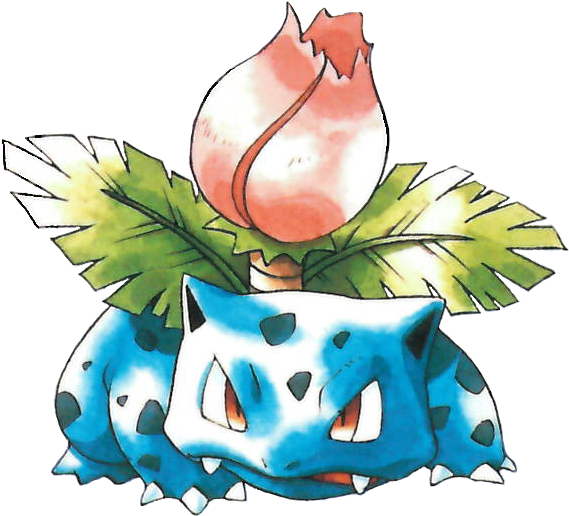 #002 Ivysaur - Ken Sugimori Art Ivysaur (575x522), Png Download