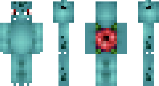 Minecraft Skin Ivysaur - Red Samurai Minecraft Skin (600x348), Png Download