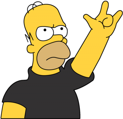 Homer Simpson Heavy Metal (700x424), Png Download
