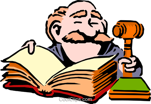 Cartoon Judge Royalty Free Vector Clip Art Illustration - Rules Of Thumb Decision Making (480x333), Png Download